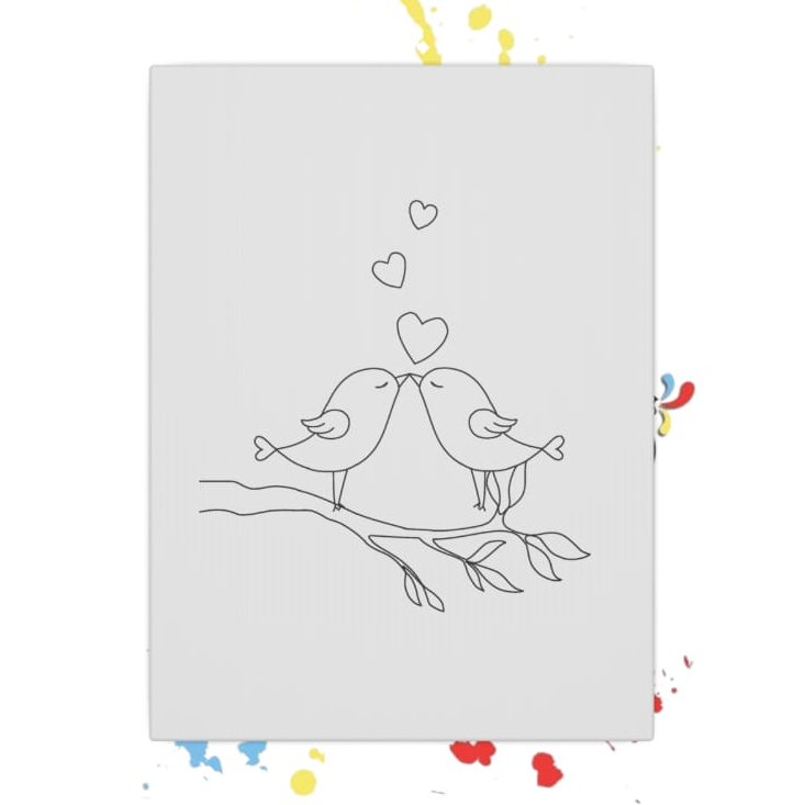 “Lovebirds Kiss” – Romantic Paint Kit