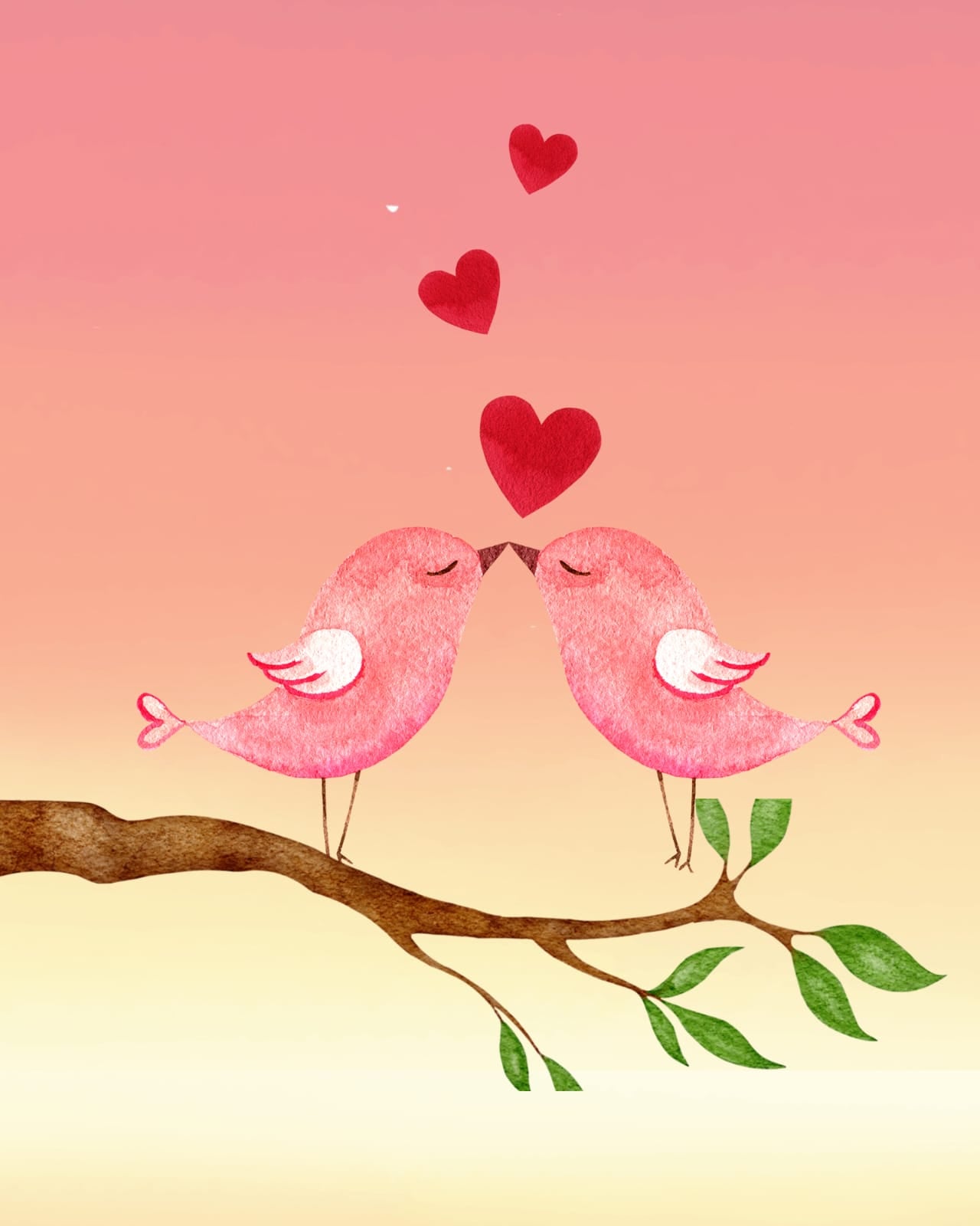 “Lovebirds Kiss” – Romantic Paint Kit