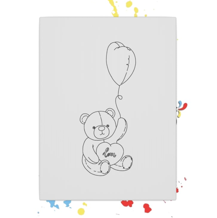 🧸💖 “Love You Beary Much” – Paint Kit